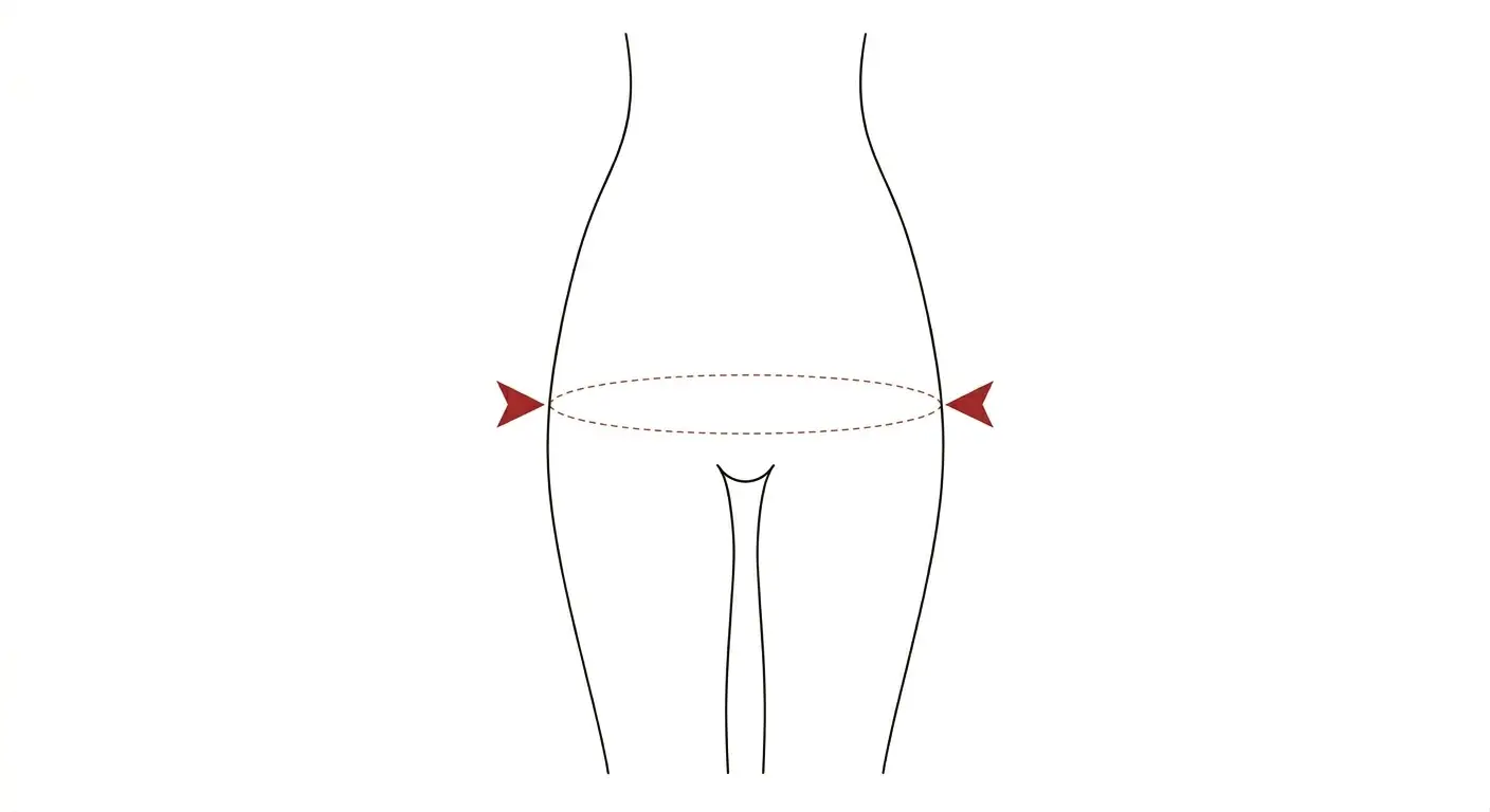 Croquis d'agence de mannequins illustrant comment prendre correctement le tour de hanches et de bassin d'une femme